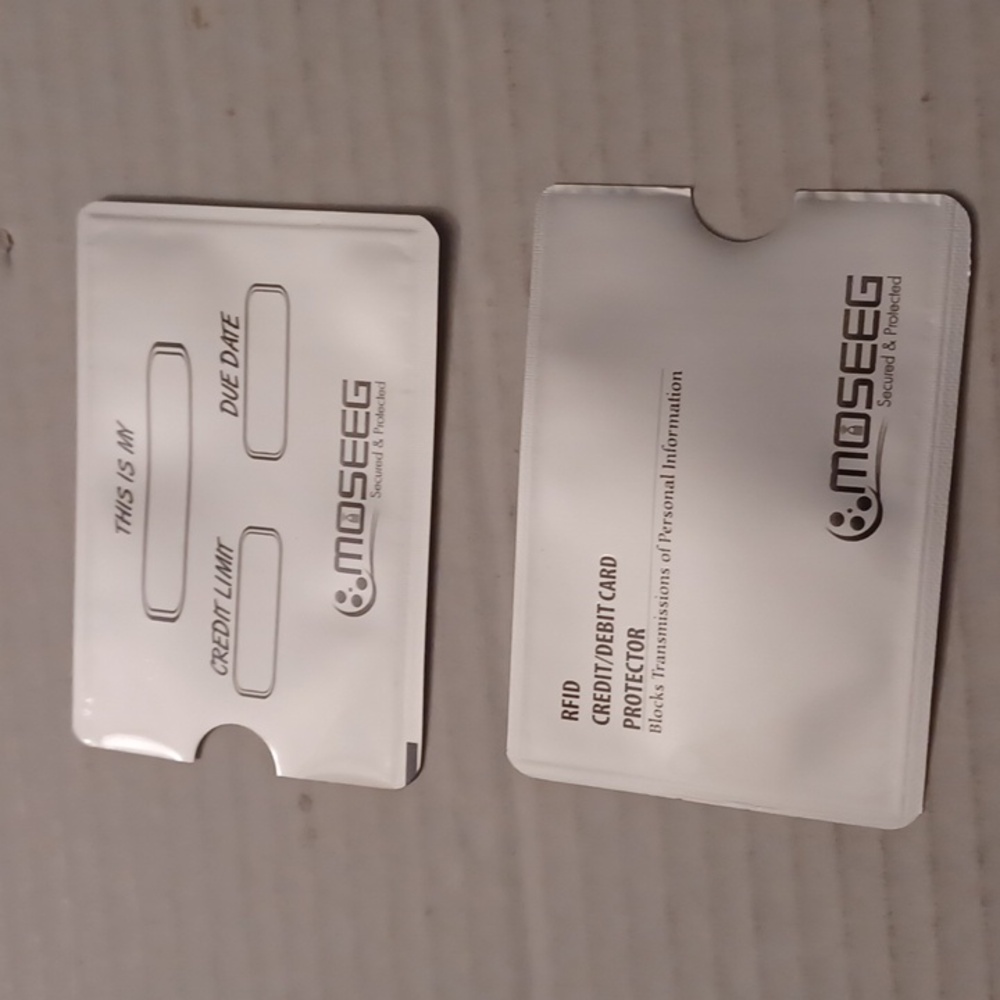 4/$30 New RFID Credit Card Protectors - Set Of 2 Sleeves